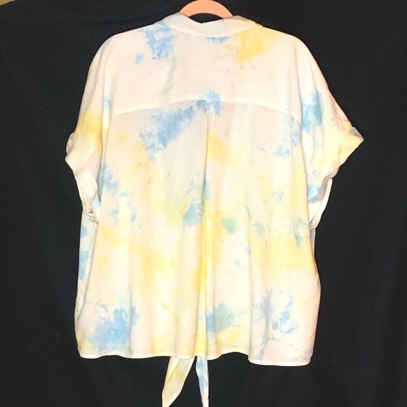 Caffe Marrakech Button Down Short Sleeve Plus Size Shirt, Size 3X - Picture 2 of 5